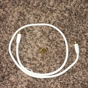 Monster White Coax Cable And Connector Bundle